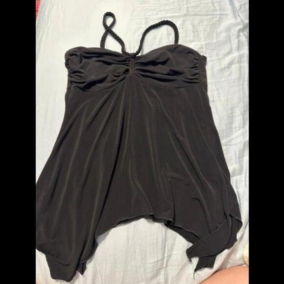 Be the Life of the Party with this Chic Black Halter Flowy Top! - Picture 1 of 3